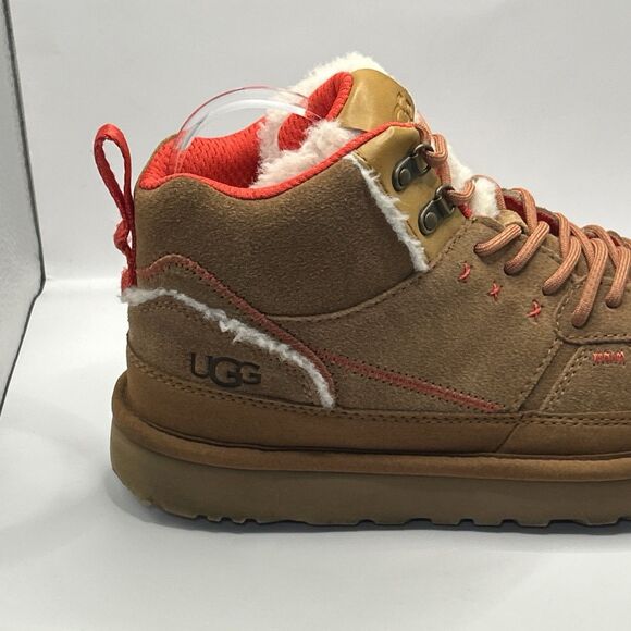 UGG Highland Hi Heritage Chestnut Fiery Red Suede Shearling Boots Womens Size 10 - Picture 15 of 16